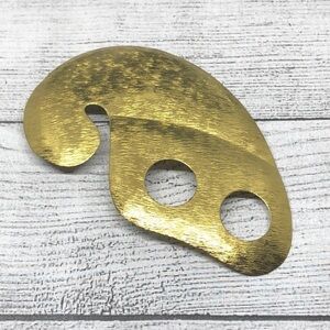 𝅺Vintage handmade artisan brualist/modernist style unusual funky brooch pin
